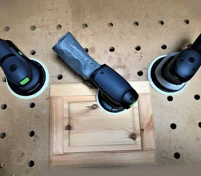 Excentersliparna skiljer sig från varandra bland annat när det gäller slipplattans diameter och vikten. 