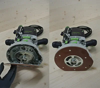 Montera notfräsen och kopierringen i handöverfräsen