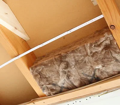 Mäta bredden mellan sparrarna