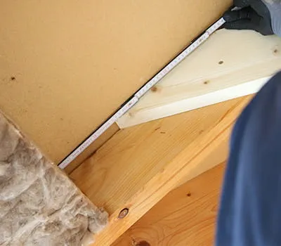 Mät restmåttet till bjälken.