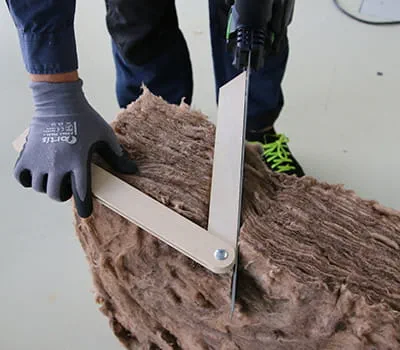 Lägga an för sneda snitt