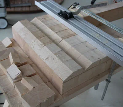 Göra sparrarnas nedre snitt