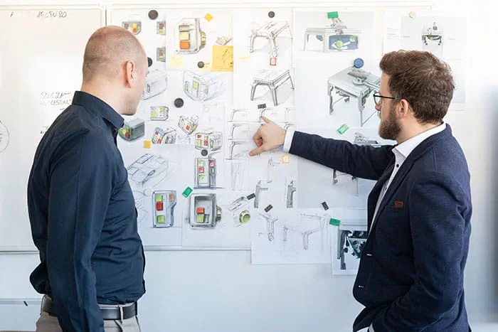 Festools utvecklare Matthias Kübeler och Andreas Sdrzallek
