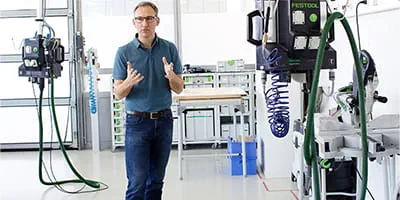 Gerhard Grebing, chef för Festools testavdelning