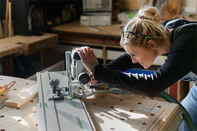 Festools hyvel i arbete