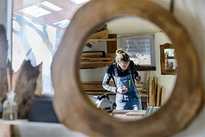 Festools styrskena i arbete