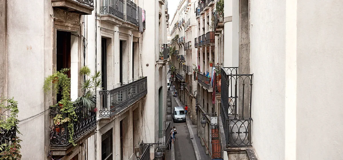 En fasad i Barcelona