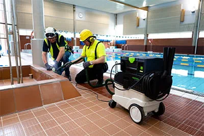 Arbete med SYS-PowerStation i simhallen