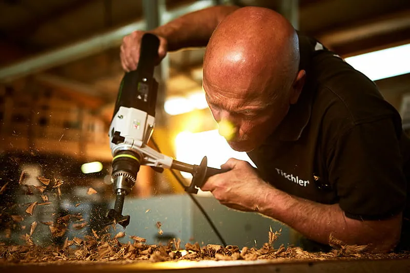 Dammsugaren från Festool i arbete