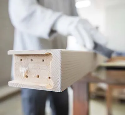Snickeriverkstaden på Vereinigten Holzbaubetrieb