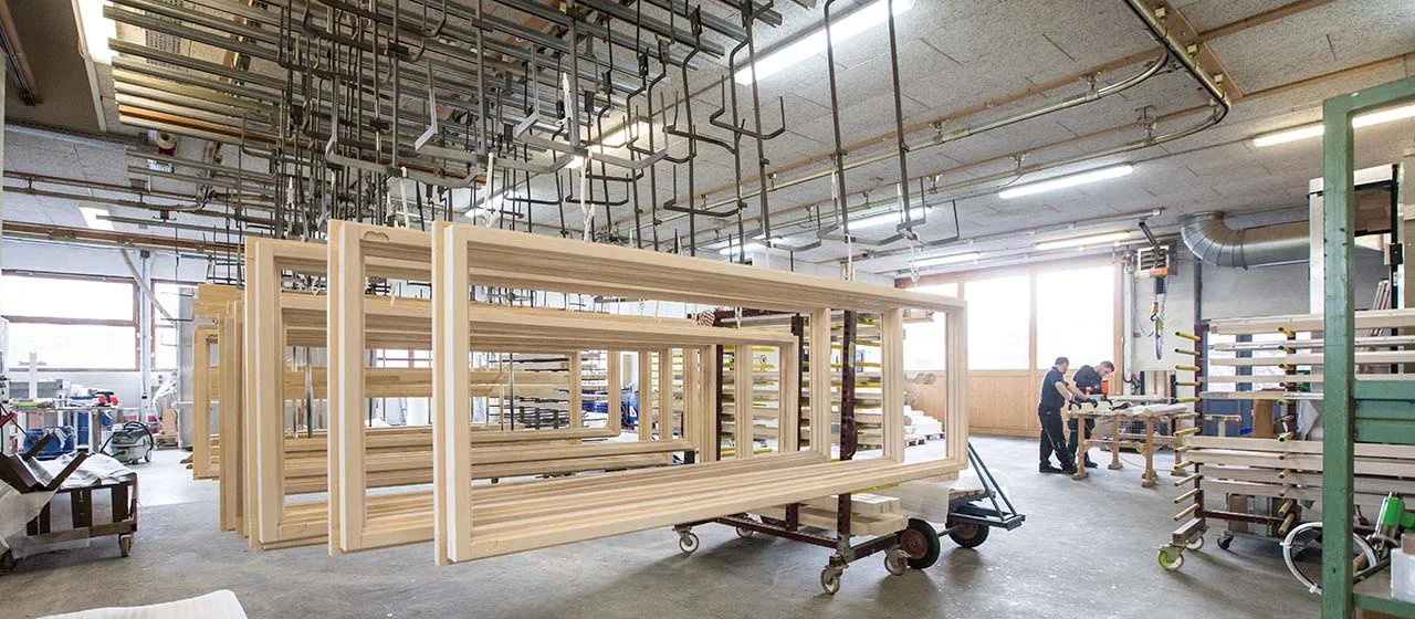 Snickeriverkstaden på Vereinigten Holzbaubetrieb