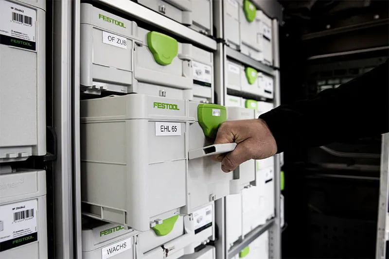 Systainrar från Festool i arbete